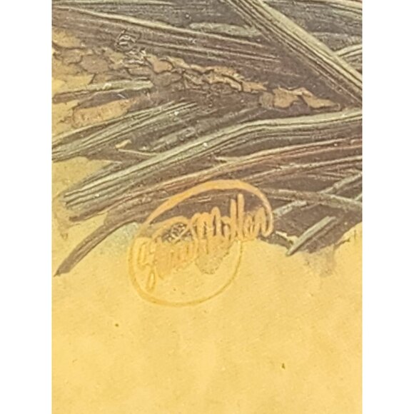 Vintage Great Grey Owl With Owlets‎ Wooden Wall Nature Scene Signed Steve Miller - Picture 3 of 8